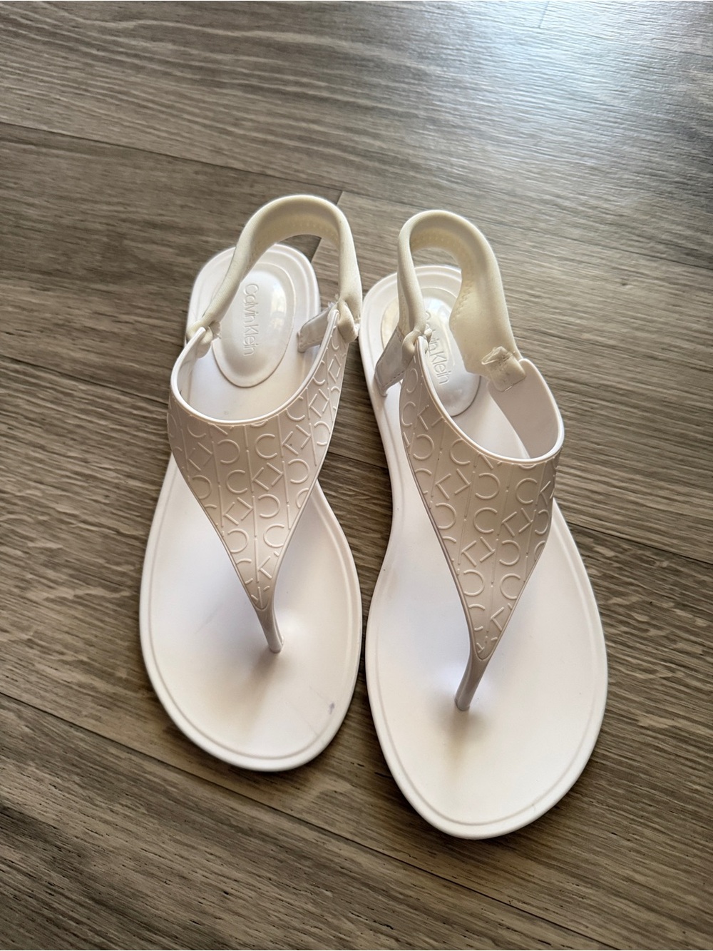 Calvin Klein white Logo Sandals